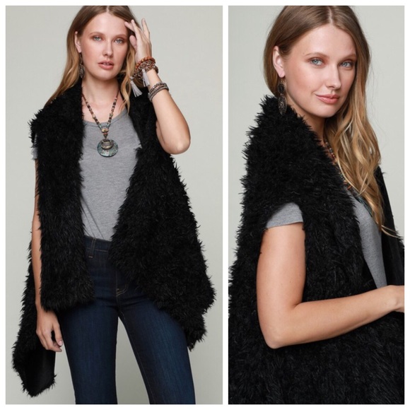 New grey, black, or ivory faux fur vest - Picture 2 of 3